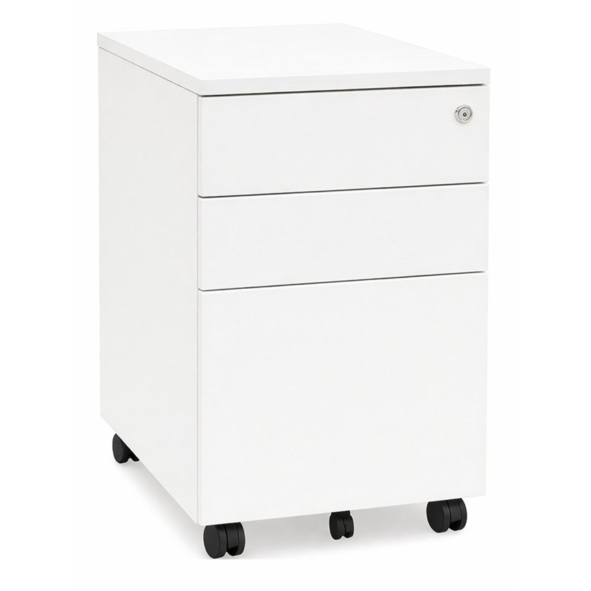 Wooden topper for desk pedestals in white top finish, W390 x D520 x H25mm