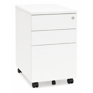 Wooden topper for desk pedestals in white top finish, W390 x D520 x H25mm