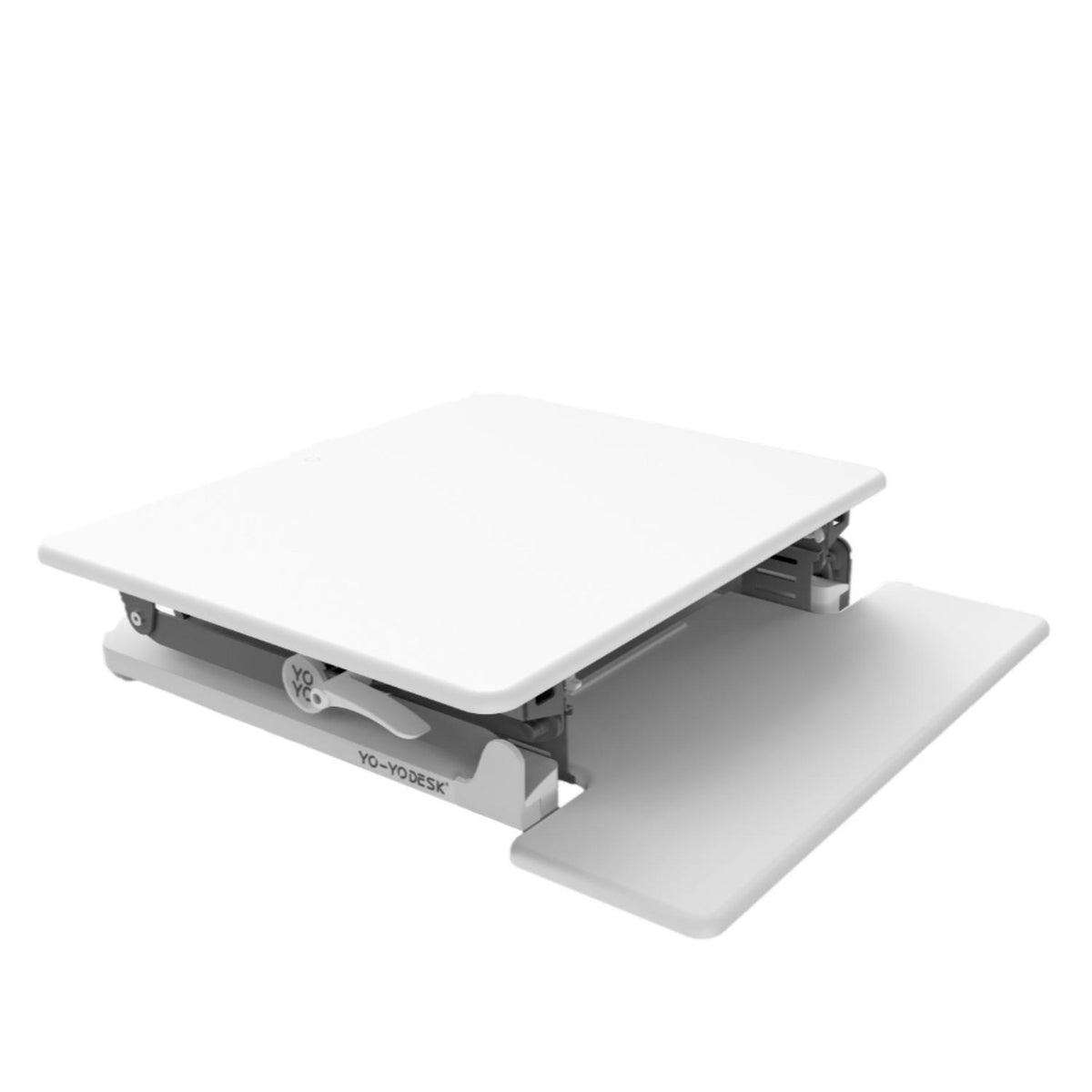 Yo Yo Desk Mini - Folded Side View - White Colour
