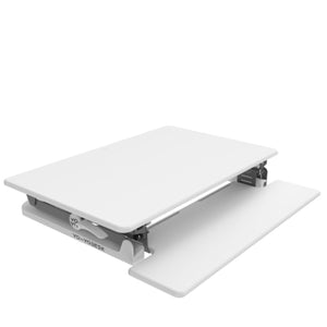 Yo Yo Standing Desk 90 - Folded Side View - White Colour