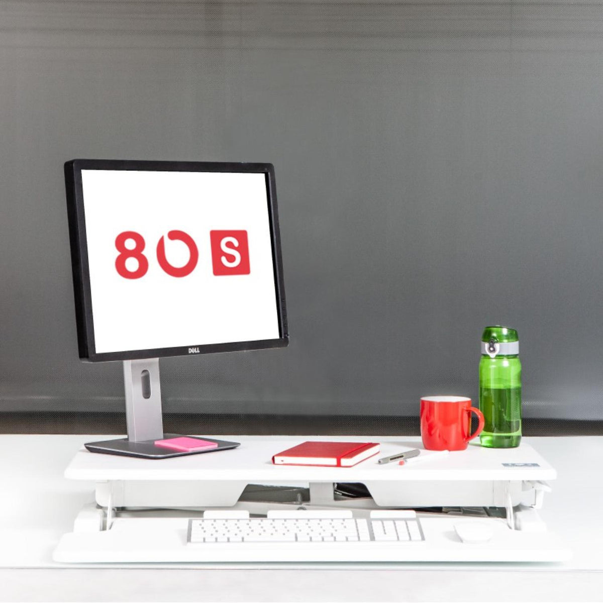 YoYo Desk 80 S - White Colour - Folded - Office Setup Front View