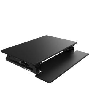 YoYo Desk 90 - Folded Side View - Black Colour