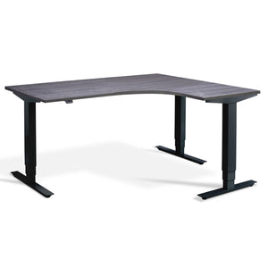 Corner standing desk - Masta Radial in anthracite sherman oak