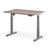 Rize1 electric standing desk with grey Nebraska Oak top and silver frame