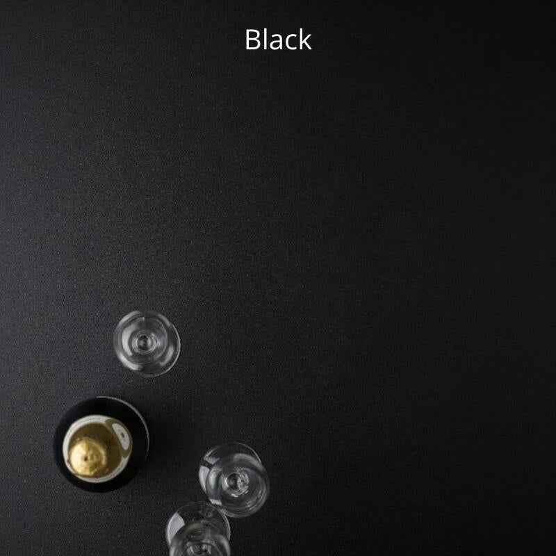 black desk worktop sample close up view