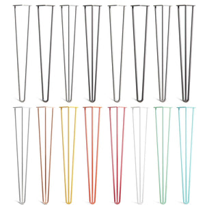 desk hairpin legs - range of colours front view