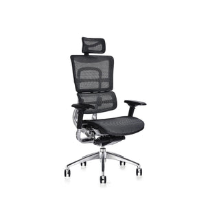 i29 chair mesh seat with ergo headrest right front view