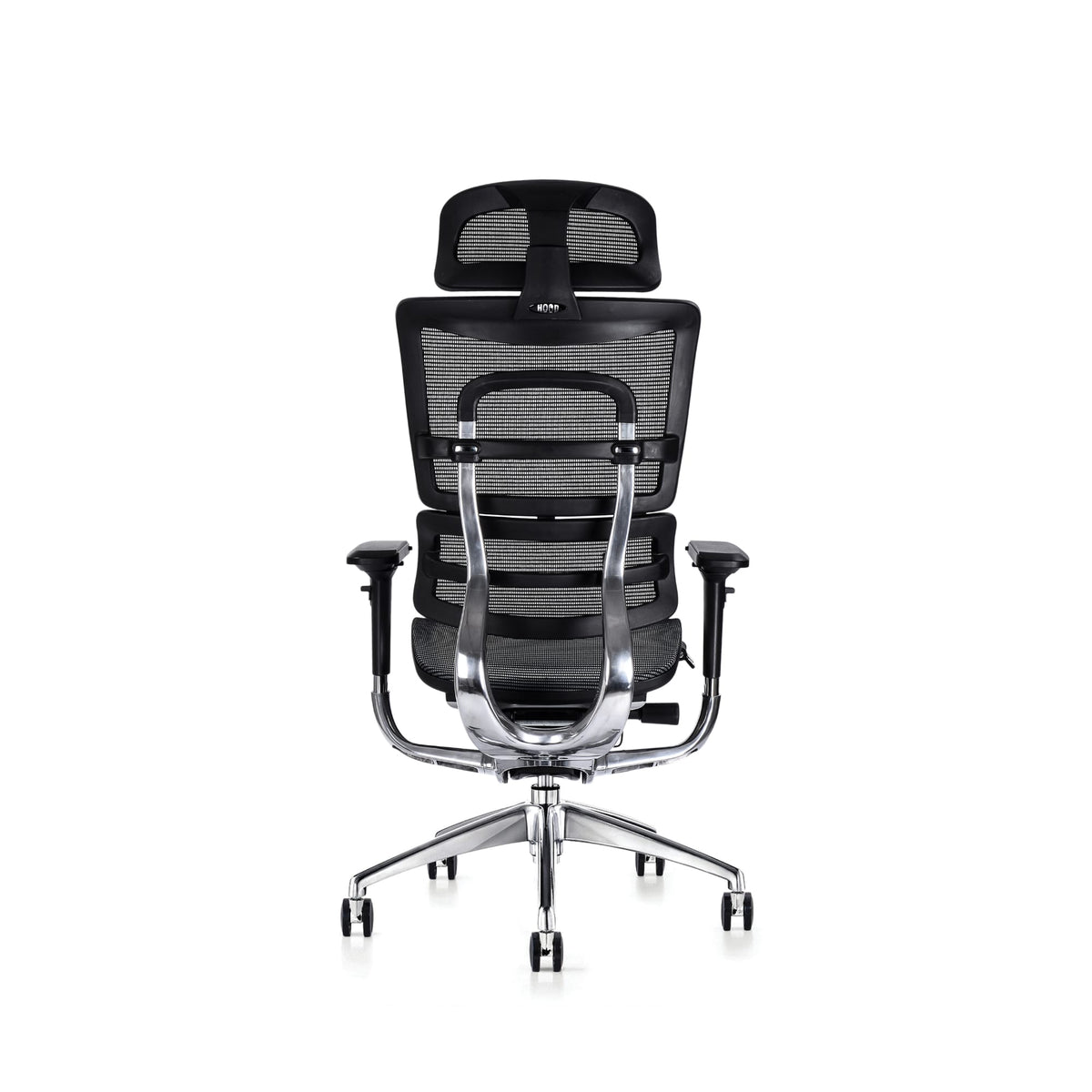 i29 chair mesh seat with executive head rest rear view