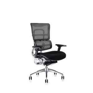 i29 office chair fabric seat no headrest right front view