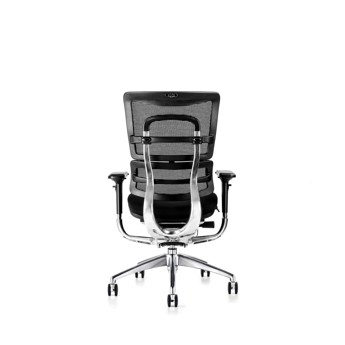 Hood seating i29 fabric seat no headrest rear view