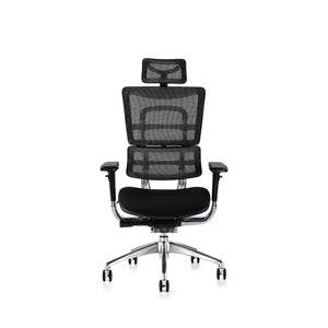 Hood i29 chair fabric seat with ergo head rest front view