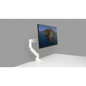 Levo monitor arm holding single screen side view