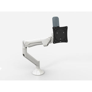 Levo single screen dynamic monitor arm in white