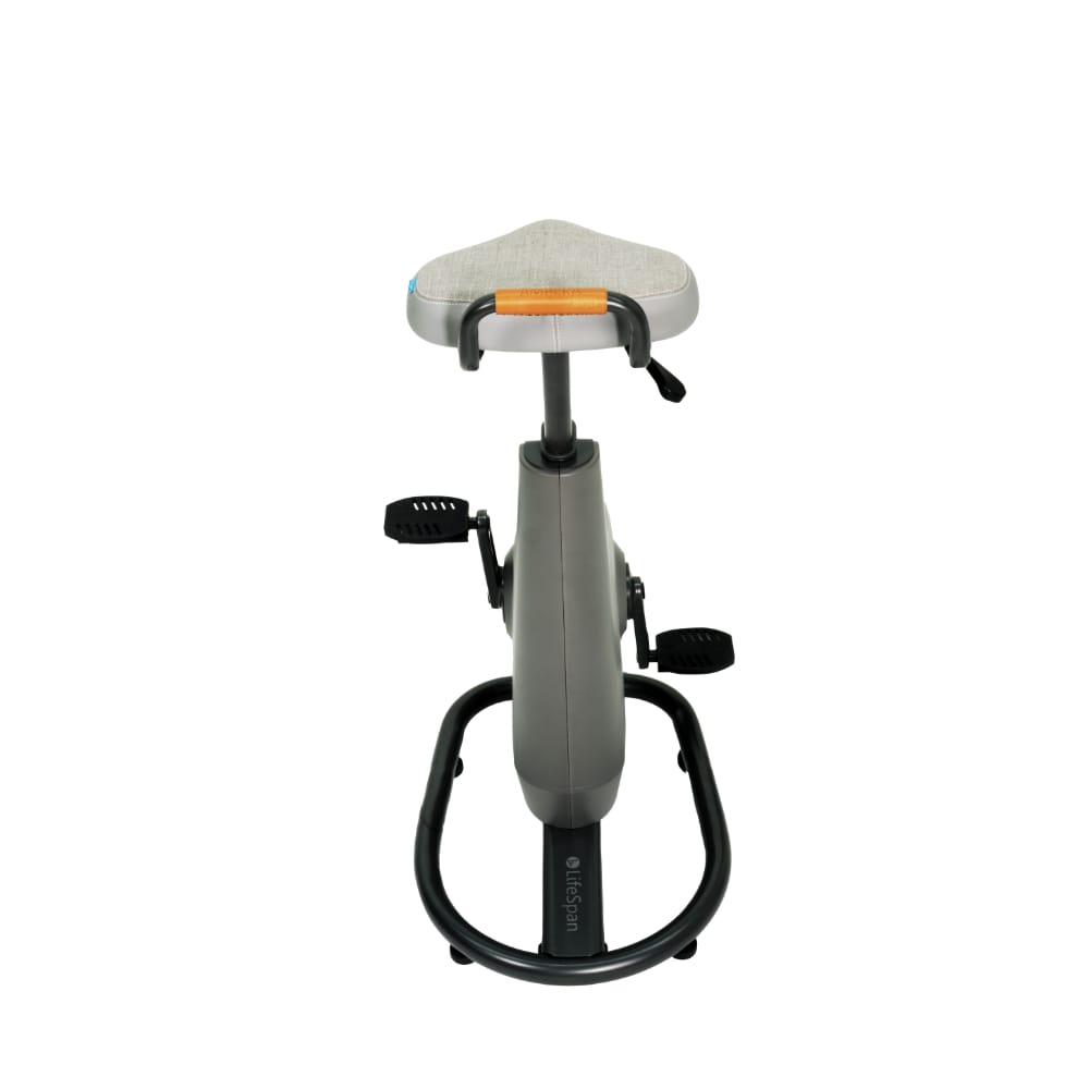 Ampera desk bicycle in space grey from the rear