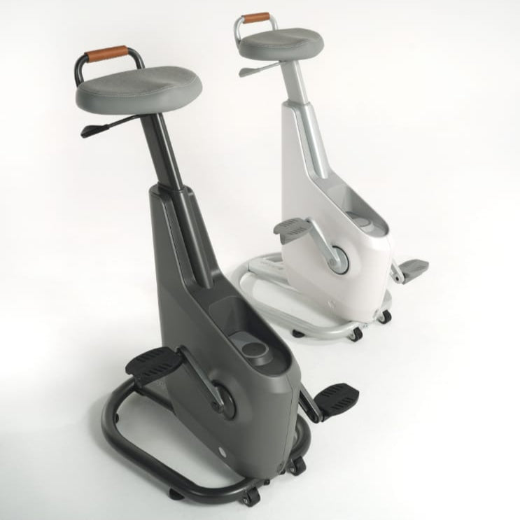 Lifespan Ampera deskbikes in white and grey side by side