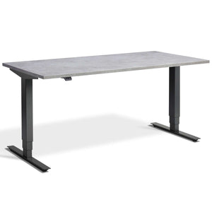 Masta Electrically Height Adjustable Desk - Anthracite Frame Concrete Top