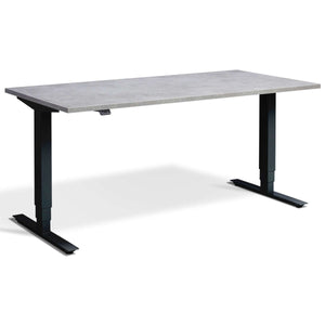 Masta Electrically Height Adjustable Desk - Black Frame Concrete Top