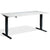 Masta Sit Stand Desk with Grey Desk Top and Black Frame - front view