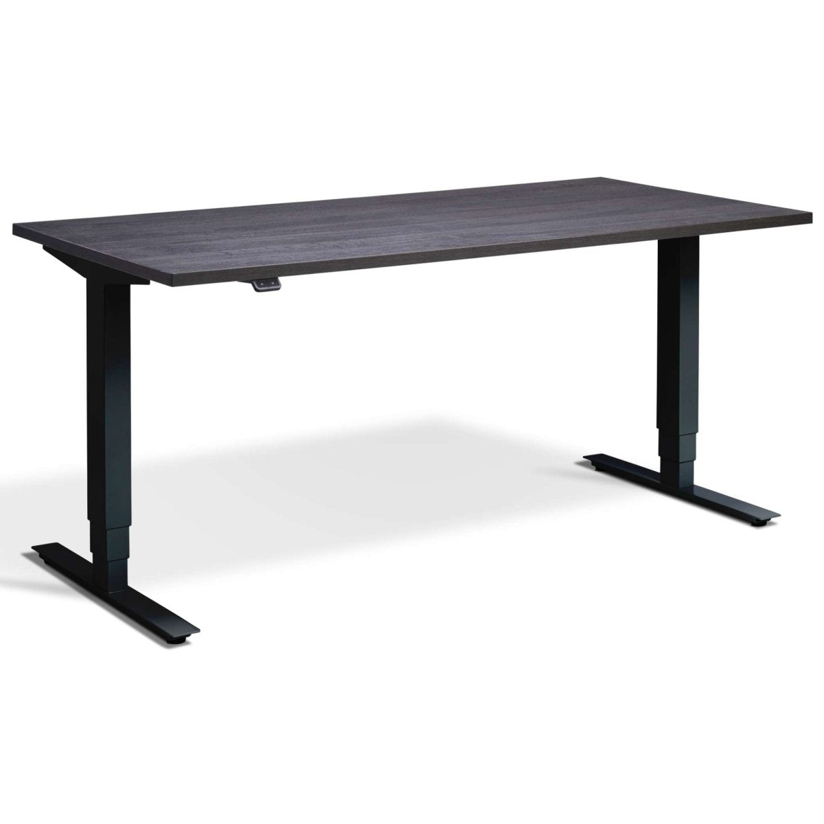 Masta Electrically Height Adjustable Desk - Black Frame Anthracite Sherman Oak Top