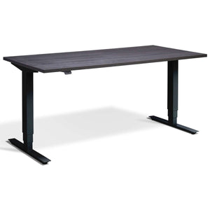 Masta Electrically Height Adjustable Desk - Black Frame Anthracite Sherman Oak Top