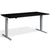 Masta black sit stand desk with silver frame - front view