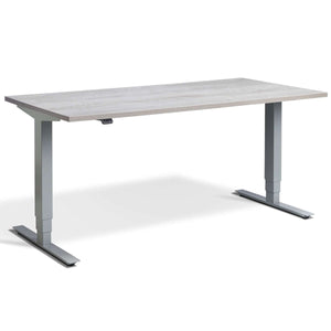 Masta Electrically Height Adjustable Desk - Silver Frame Cascina Pine Top
