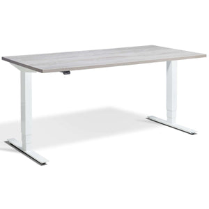 Masta Electrically Height Adjustable Desk - White Frame Cascina Pine Top