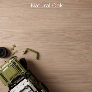 natural oak sample of desk top in close up