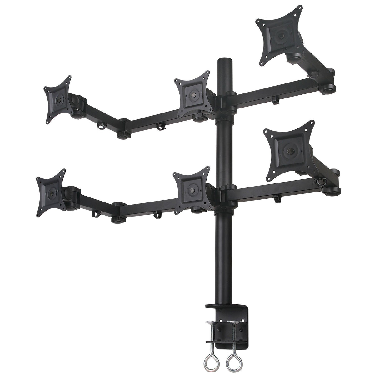 Six Screen Monitor Stand - Metalicon Duro Heavy Duty - front from below