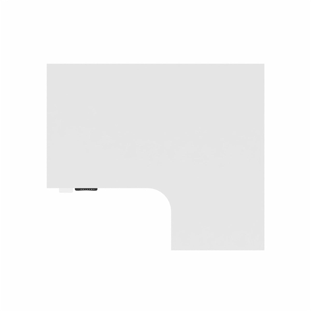 small corner standing desk white 140cm top view right hand return