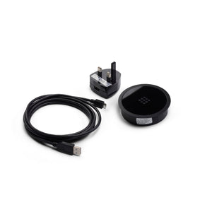 80mm Matt Black Wireless Charger with Connector