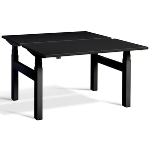 Duo Sit Stand Desk Black Top Black Frame