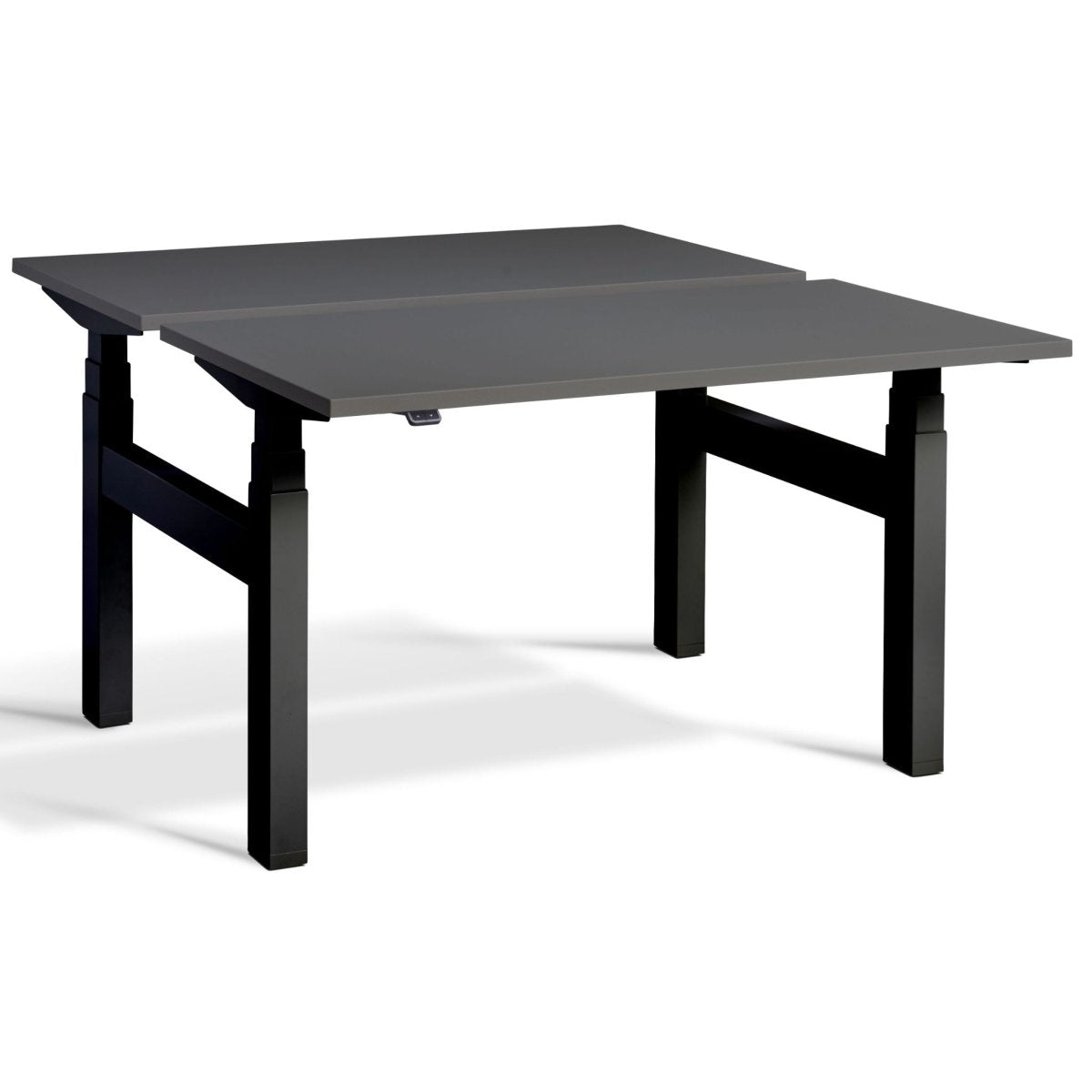 Lavoro Dual Standing Desk Graphite Top Black Frame