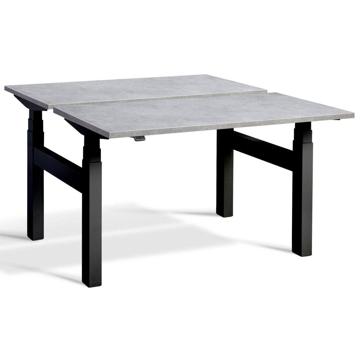 Lavoro Duo Standing Desk Concrete Top Black Frame