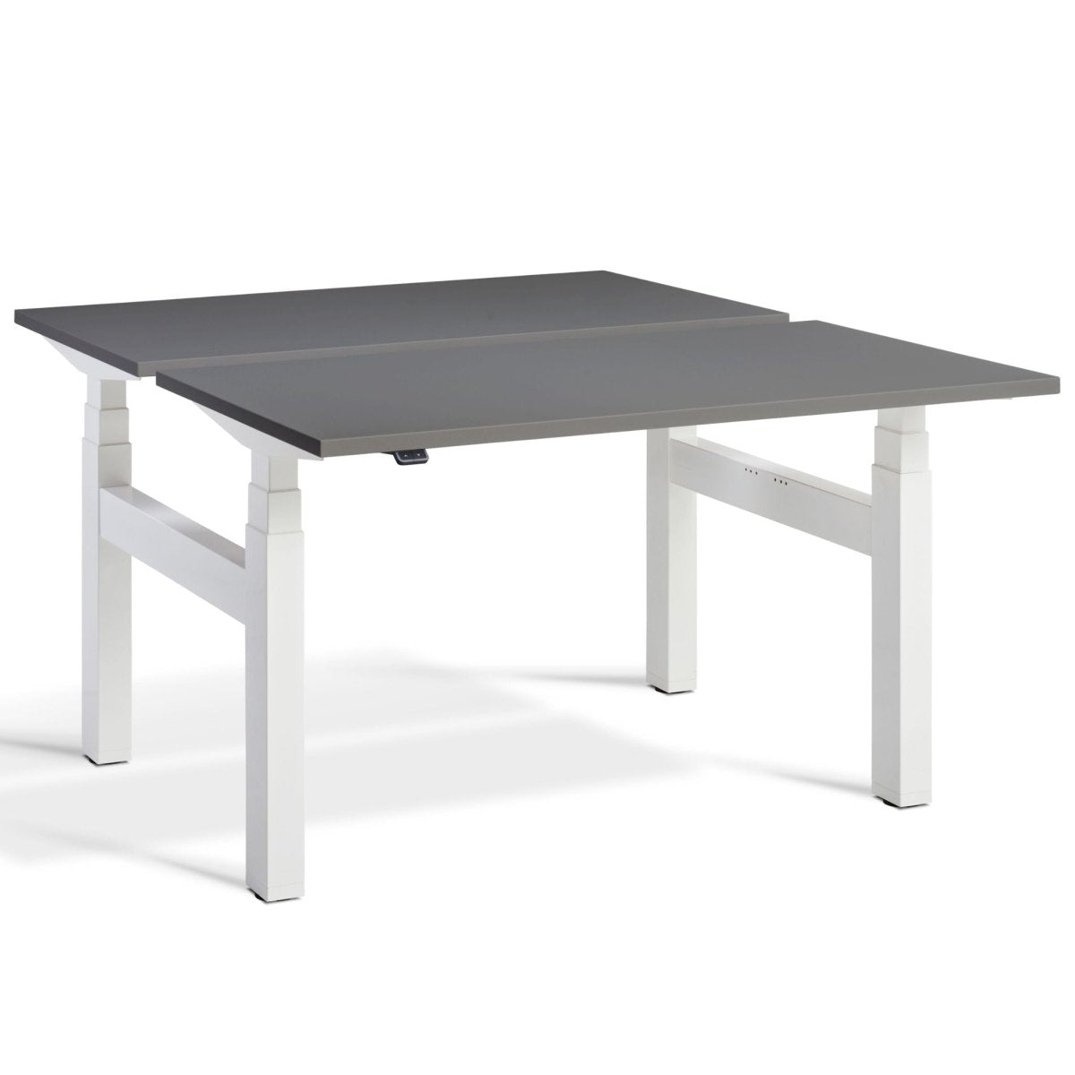 Lavoro Duo Standing Desk Graphite Top White Frame