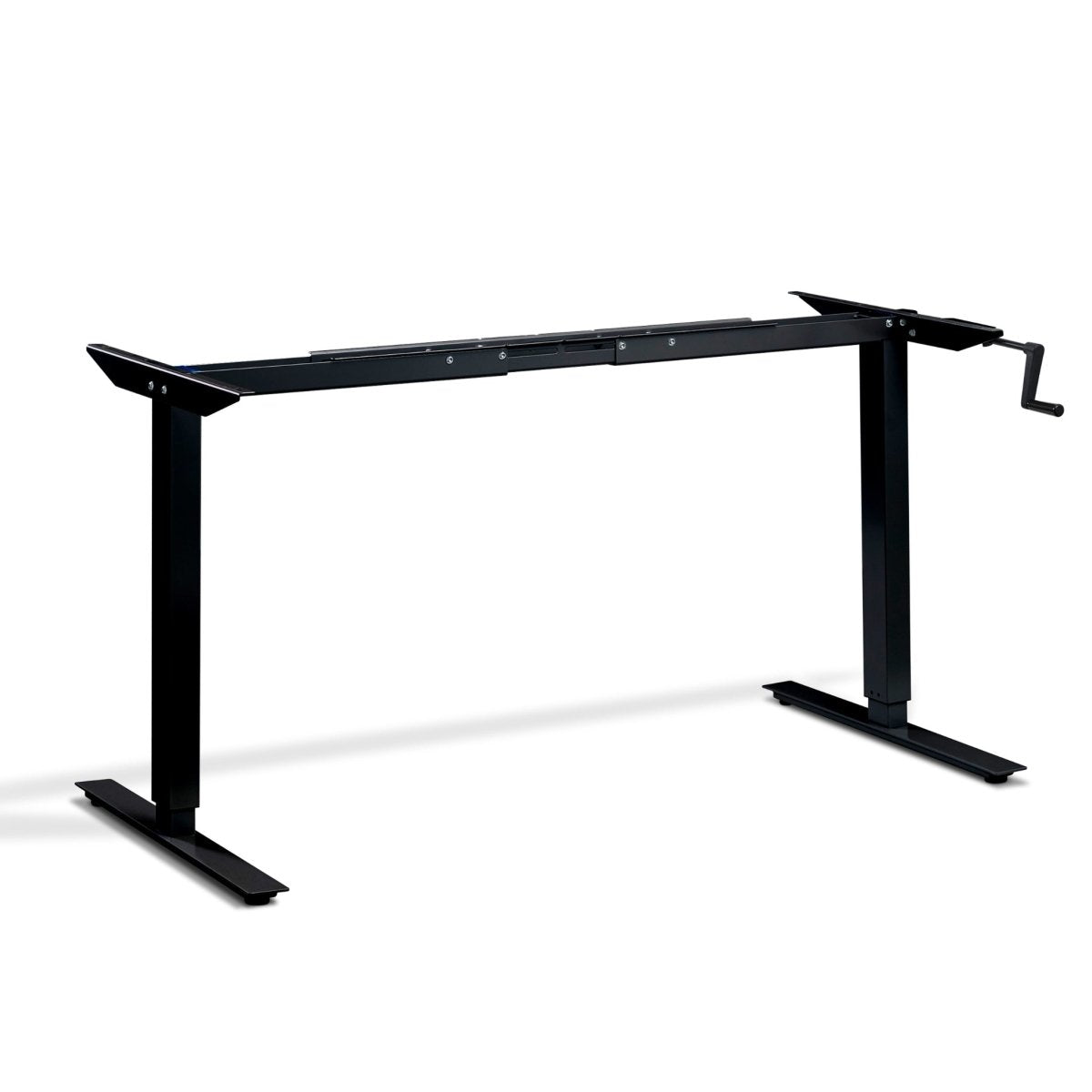 Manual Crank Standing Desk Frame - Helix - Black Colour - Studio Image