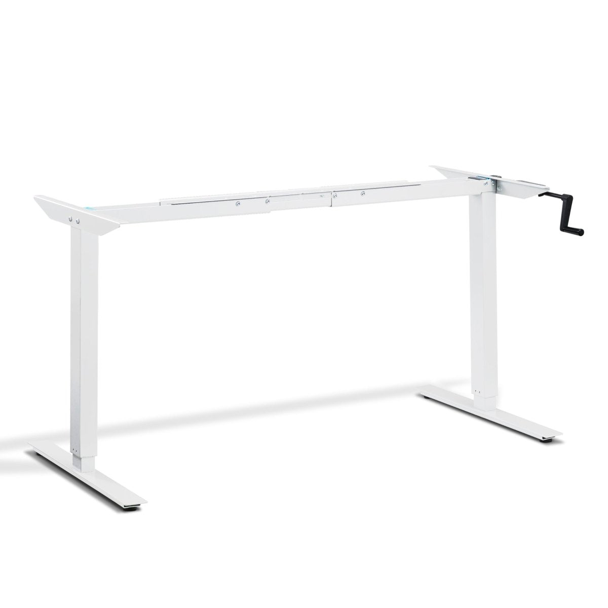 Manual sit stand desk frame - Helix - White Colour - Studio Image