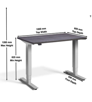 Pacto 100 cm standing desk dimensions