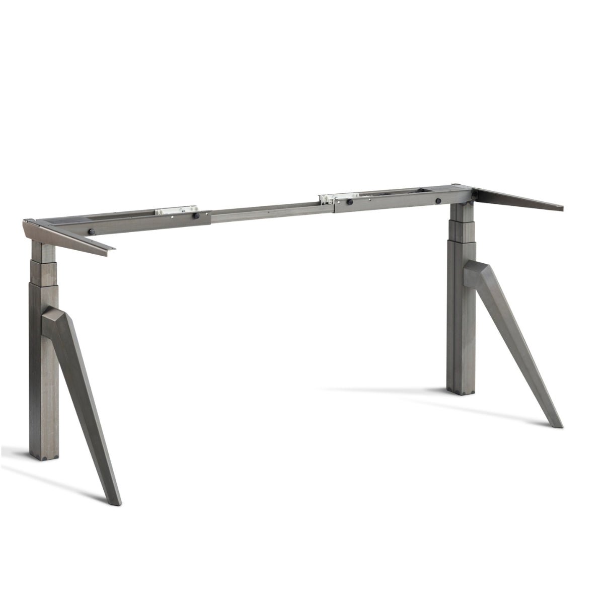 Ardeko Electric Standing Desk Frame in Raw Steel