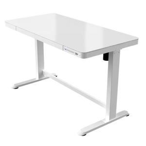 Height Adjustable Standing Desk - The Dextro Glass White
