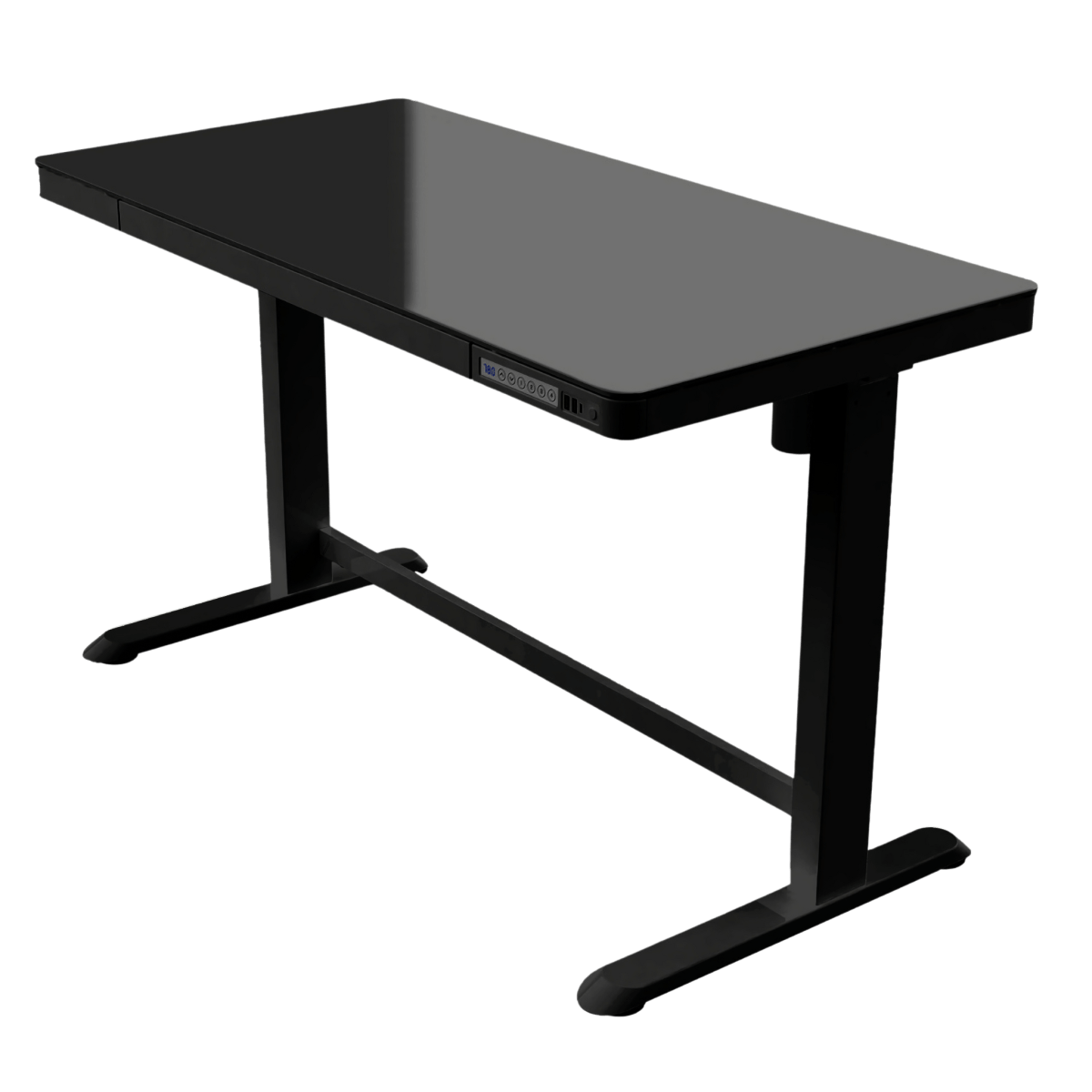 Height Adjustable Standing Desk - The Dextro Glass Black