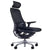 Koplus Symbian executive office chair in black with polished aluminium base