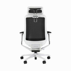 Koplus Symbian executive office chair in white with white base rear view