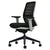 Koplus Tonique task chair - grey frame, black back and base side view