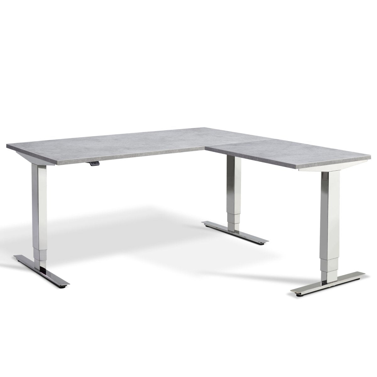 L shaped desk with adjustable height hot sale