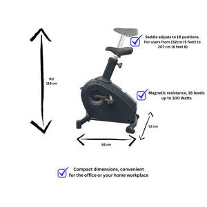 Dimensions of the Lifespan C3 desk bike