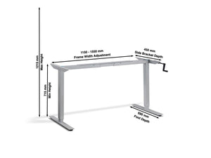 Manual Standing Desk Frame Dimensions