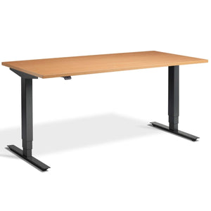 Masta Electrically Height Adjustable Desk - Anthracite Frame Beech Top