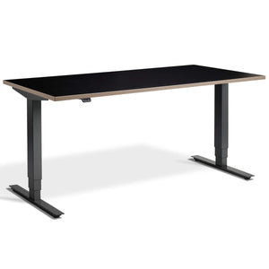 Masta Electrically Height Adjustable Desk - Anthracite Frame Black Ply Edge Top