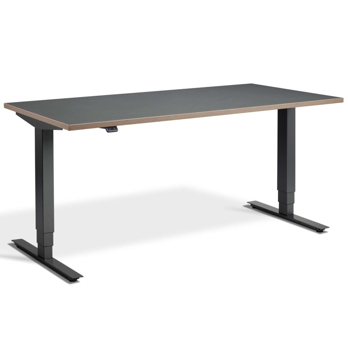 Masta Electrically Height Adjustable Desk - Anthracite Frame Graphite Ply Edge Top